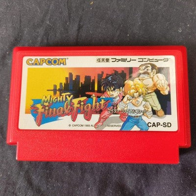 Mighty Final Fight Nintendo Famicom NES Cartridge, w/ Manual Box, Working, Japan