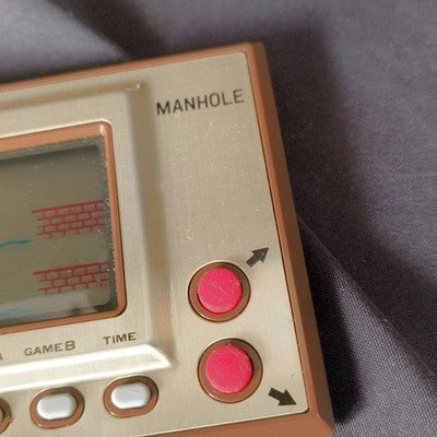 Nintendo Game and Watch Gold Manhole Boxed Complete Set Working Japan Import