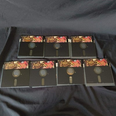 PC-8801 Vain Dream GLODIA Game Disks, Manual, Box, Partly tested, Japan