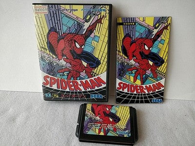 Spider Man Sega Mega Drive Genesis Cartridge Manual Boxed Set Japan Working