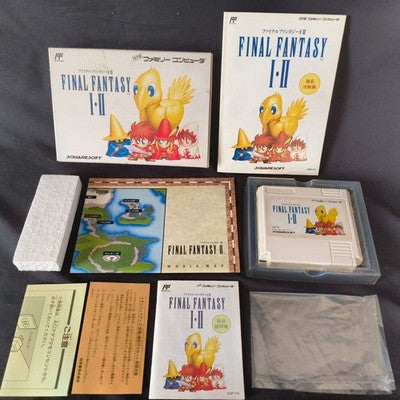 Final Fantasy I II Famicom Square Complete CIB Working Rare Japan Vintage Import