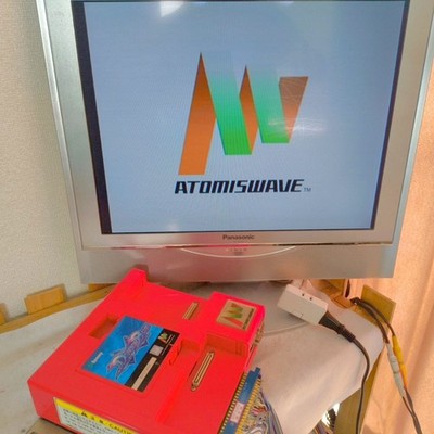 Sammy Dolphin Blue Atomiswave Cartridge and Motherboard Set Working Japan Import