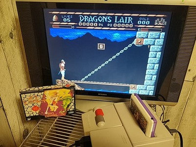 Dragon's Lair Epic Sony Records Nintendo Famicom Cartridge Manual Boxed Working