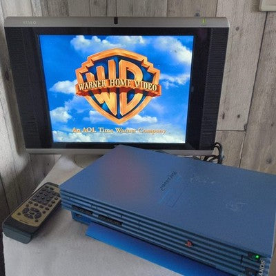 Sony PlayStation 2 Blue Color Console PS2, w/ Accesorries, Region-J, SCPH-39000