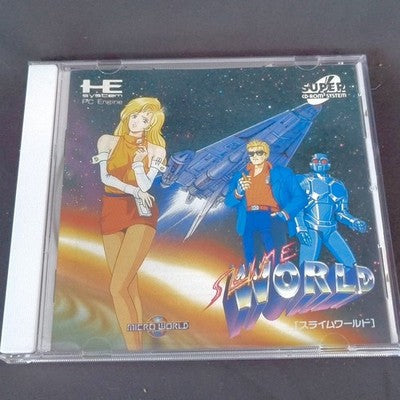 Slime World PC Engine Super CD-ROM2 Complete CIB Micro World Rare Japan Import