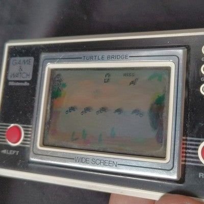 Nintendo Game and Watch Turtle Bridge TL-28 Boxed Complete Screen Wear Japan