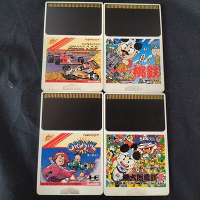 Lot of 4 Japanese PC Engine Hu Cards for TurboGrafx-16, Working, Japan