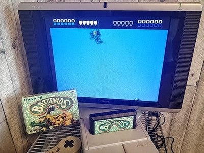 Battletoads Famicom NES Natsume Cartridge Manual Complete Boxed Japan Working