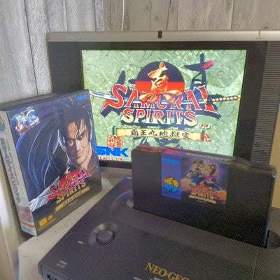 SNK NEO GEO AES Max 330 Mega Pro Gear Spec Real Samurai Spirits Game Tested