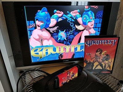 Gauntlet Sega Mega Drive Genesis Cartridge Box and Manual Set Working Japan