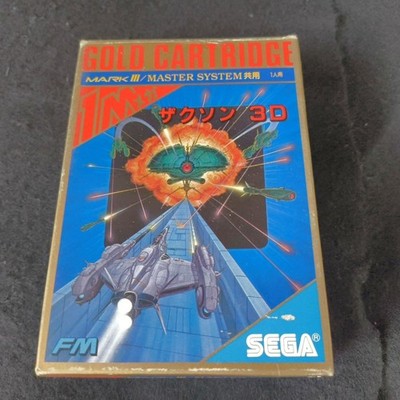 SEGA Zaxxon 3D Mark III Master System Gold Cartridge 1M Complete Japan