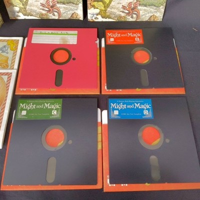 Might and Magic Book One PC-8801 Floppy Disk Game Set Working Rare Japan Import