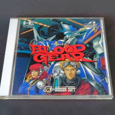 Blood Gear PC Engine Super CD-ROM2 Complete CIB Hudson Soft Rare Japan Import