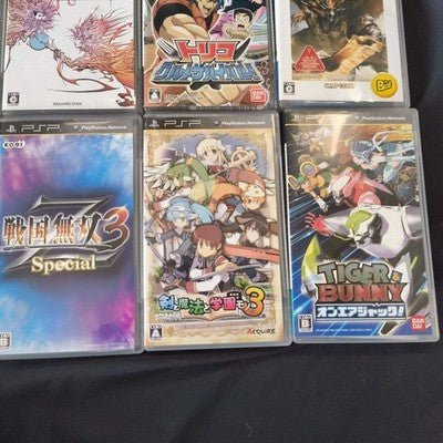 PSP Games Lot of 18 Japan Import Anime RPG Final Fantasy One Piece Bleach