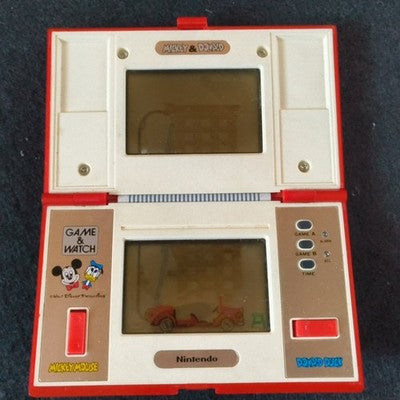 Game & Watch Mickey & Donald DM-53 Nintendo Faded LCD No Battery Cover Rare