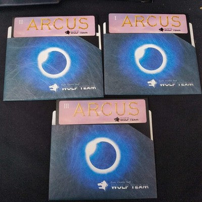 PC-8801 Wolf Team ARCUS, 5-inch FDD w/ Manual, Box set, Working, Japan