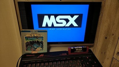 Oil's Well MSX MSX2 Game Cartridge with Box and Manual Set Working Japan Import