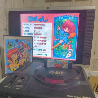 Panorama Cotton Mega Drive Sunsoft Shooter Complete CIB Working Rare Boxed Japan