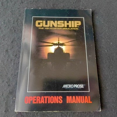 MicroProse Gunship Helicopter Simulation PC-8801SR Complete CIB Working Japan