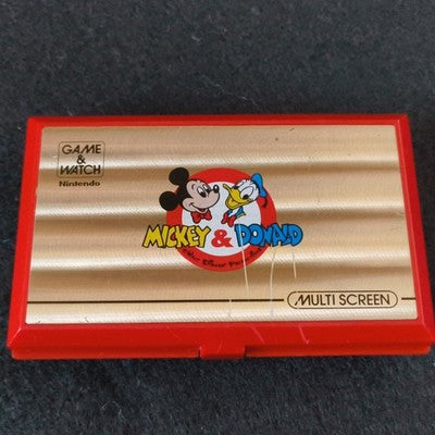 Game & Watch Mickey & Donald DM-53 Nintendo Faded LCD No Battery Cover Rare