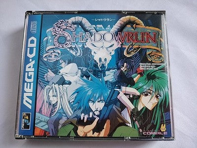 Shadowrun Compile Sega Mega CD Game Disc Manual Spine Card Boxed Set Working