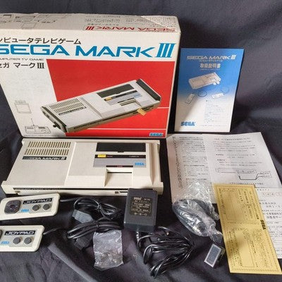SEGA MARK 3 III CONSOLE (Sega Master System) ,w/ Pads, PSU, Manual, Box/ Japan