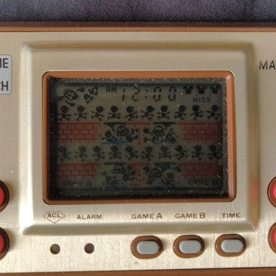 Nintendo Game and Watch Gold Manhole Boxed Complete Set Working Japan Import