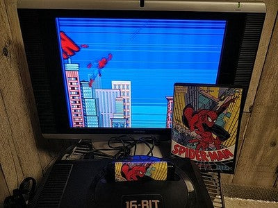 Spider Man Sega Mega Drive Genesis Cartridge Manual Boxed Set Japan Working
