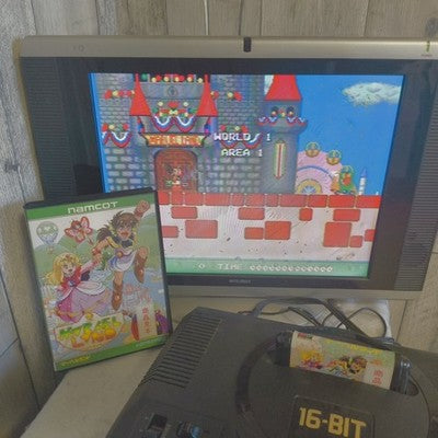 Namcot Marvel Land Sega Mega Drive Game Complete Set Working Rare Japan