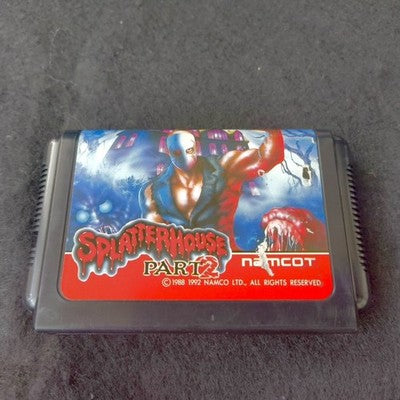 Namco Splatterhouse Part 2 Sega Mega Drive Cartridge Box Manual Working Japan