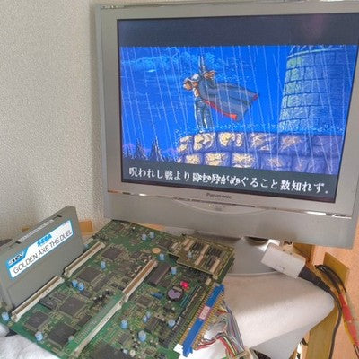 SEGA ST-V Golden Axe The Duel Arcade Cartridge with Manual and Cards Set Japan