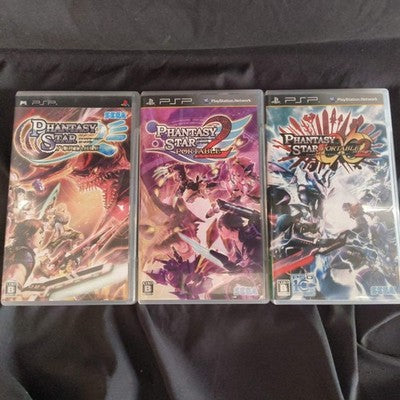 Phantasy Star Portable 1, 2 & 2 Infinity Set PSP Japan Import SEGA RPG