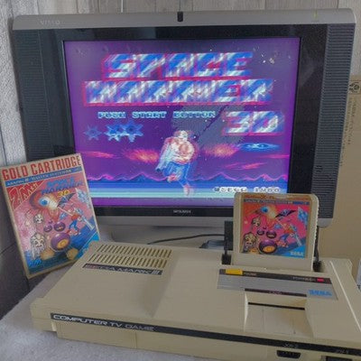 SEGA Space Harrier 3D Mark III Master System Gold Cartridge 2M Boxed Japan
