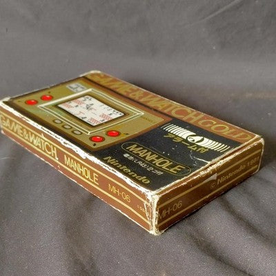 Nintendo Game and Watch Gold Manhole Boxed Complete Set Working Japan Import