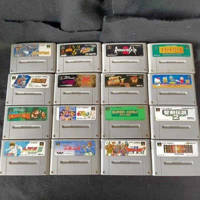Super Famicom SFC Cartridge Bulk Lot of 16 Romancing SaGa Street Fighter Japan