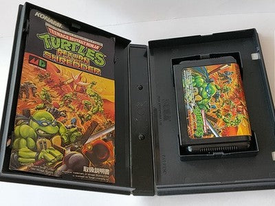 TMNT Return of the Shredder Sega Mega Drive Genesis Boxed Set Working Japan
