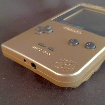 Nintendo Game Boy Light Gold Console Puzzle Bobble GB Cartridge Working Japan