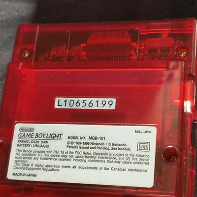 Game Boy Light Tezuka Osamu World Shop Astro Boy Atom Red Limited Working Rare