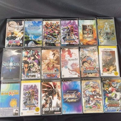 PSP Games Lot of 18 Japan Import Anime RPG Final Fantasy One Piece Bleach