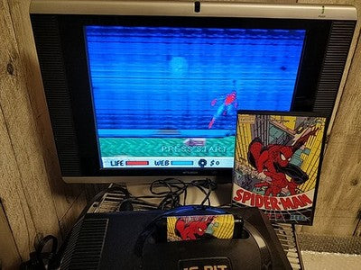 Spider Man Sega Mega Drive Genesis Cartridge Manual Boxed Set Japan Working