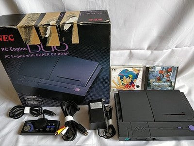 NEC PC Engine Duo Console with Pad PSU Boxed Set Defective Audio Japan Import