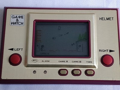 Vintage Nintendo Game and Watch Helmet LSI Screen Handheld Game Japan Working