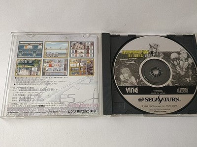 Elevator Action Returns Sega Saturn Game Disc Manual Case Set Japan Working