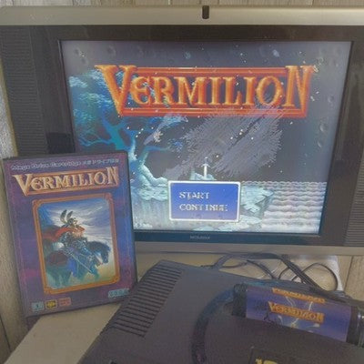 SEGA Vermilion Mega Drive Cartridge Only Working No Manual Rare Japan Import