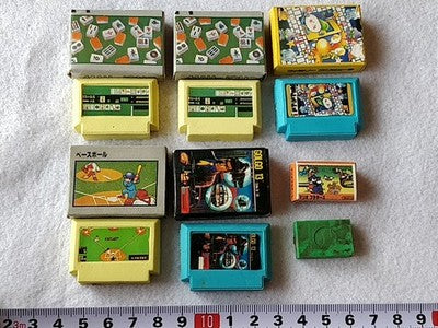 Famicom Character Keshigomu Eraser Figure Gacha Capsule Lot Japan Retro Toy Set