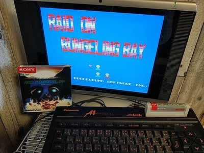 Raid on Bungeling Bay MSX MSX2 Game Cartridge Manual Boxed Set Japan Working