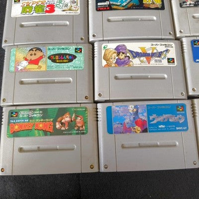 Super Famicom SFC Cartridge Bulk Lot of 16 Final Fantasy V Dragon Ball Z Japan