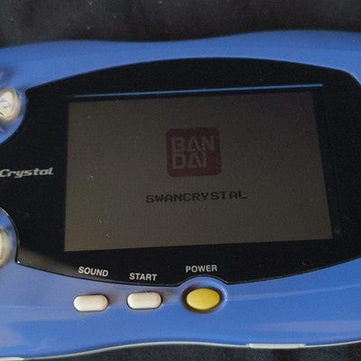 Wonder Swan Crystal Blue Violet BANDAI Console,Manual Boxed set, Working, Japan