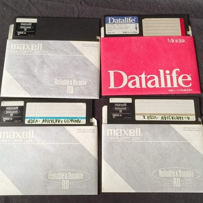 PC-8801 PC88 Advanced Fantasian - Crystal Soft - with Manual, Postcard, Working