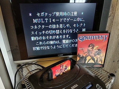 Gauntlet Sega Mega Drive Genesis Cartridge Box and Manual Set Working Japan